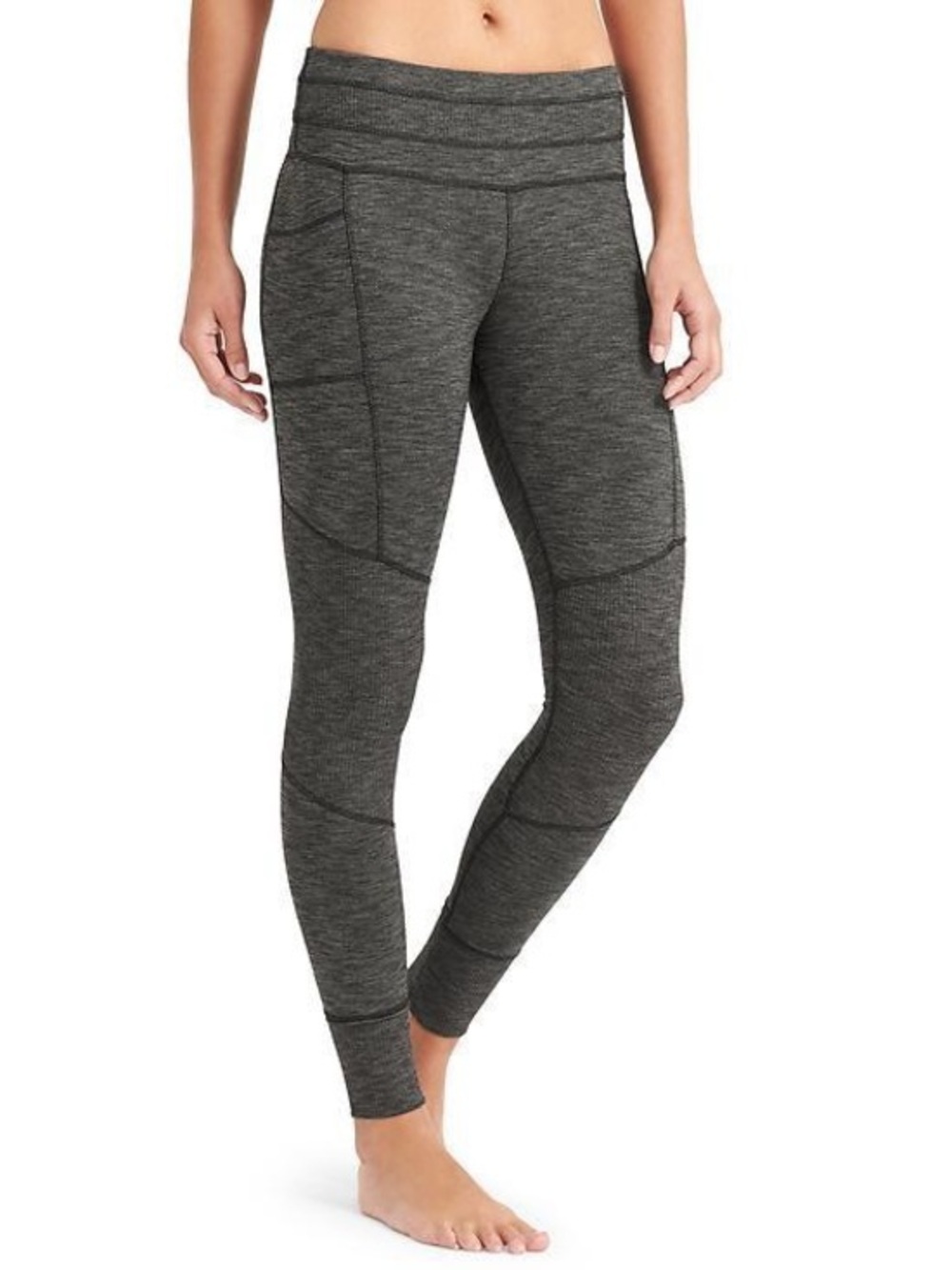 Athleta Excusion Tight Jogger High-Rise Heathered Charcoal Leggings Size Small